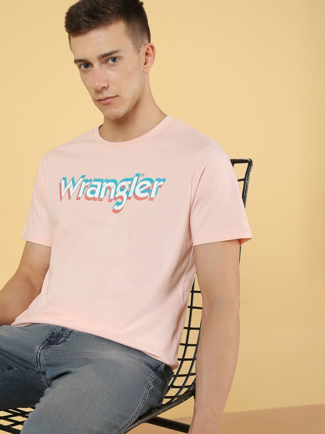 Wrangler Typography Printed Cotton Casual T-Shirt