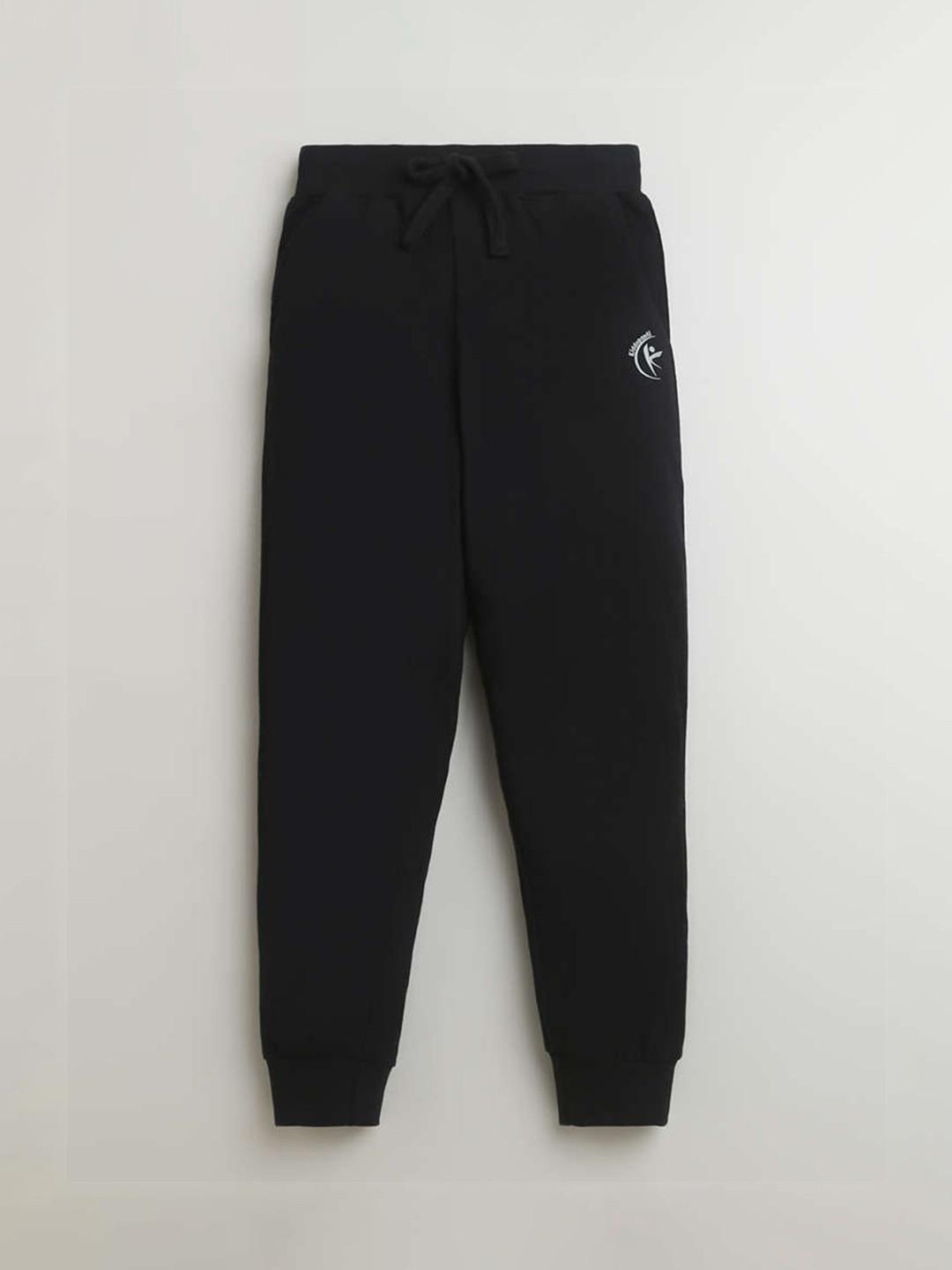 KiddoPanti Kids Mid-Rise Pure Cotton Joggers