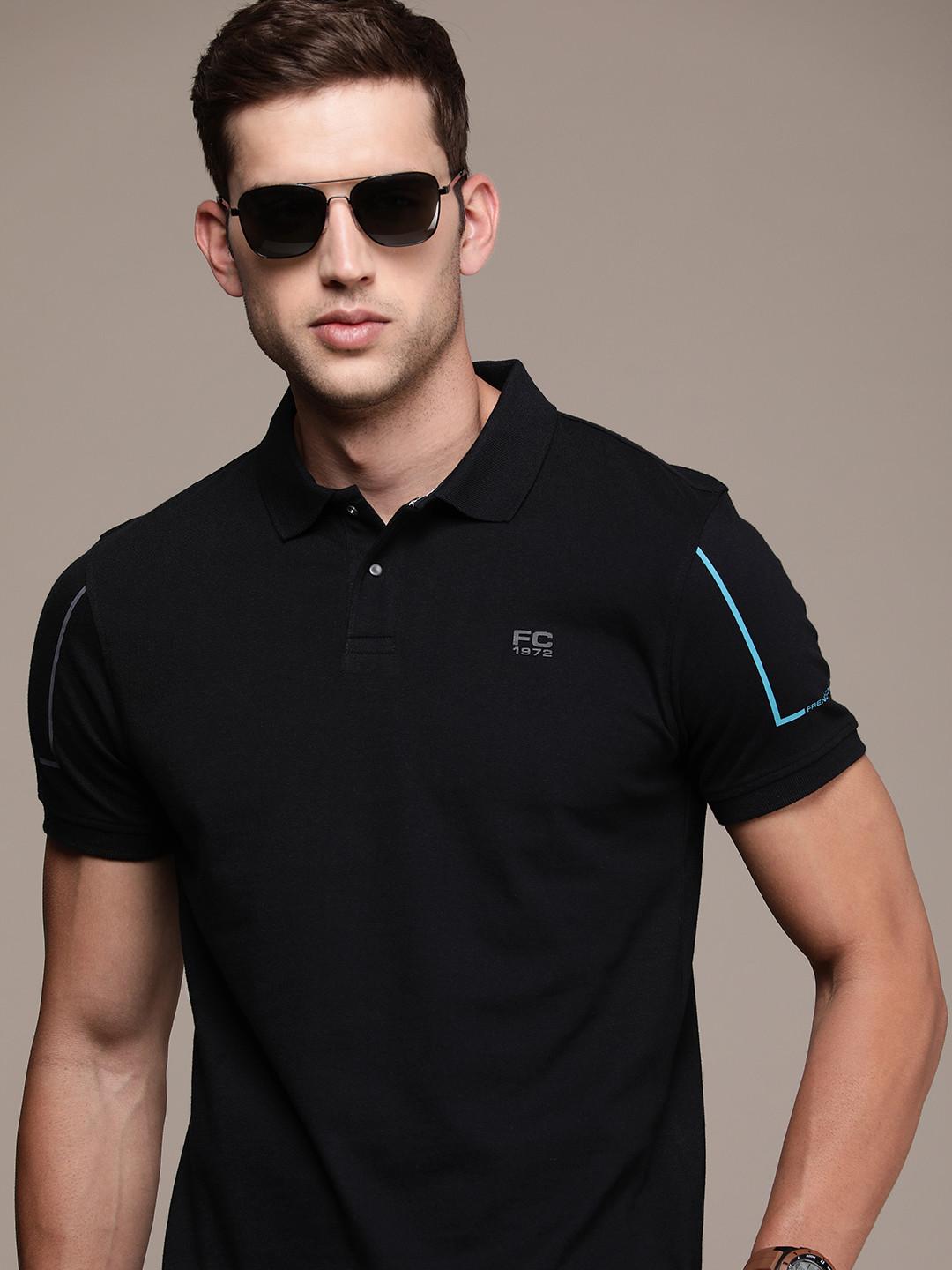 French Connection Polo Collar Pure Cotton T-shirt