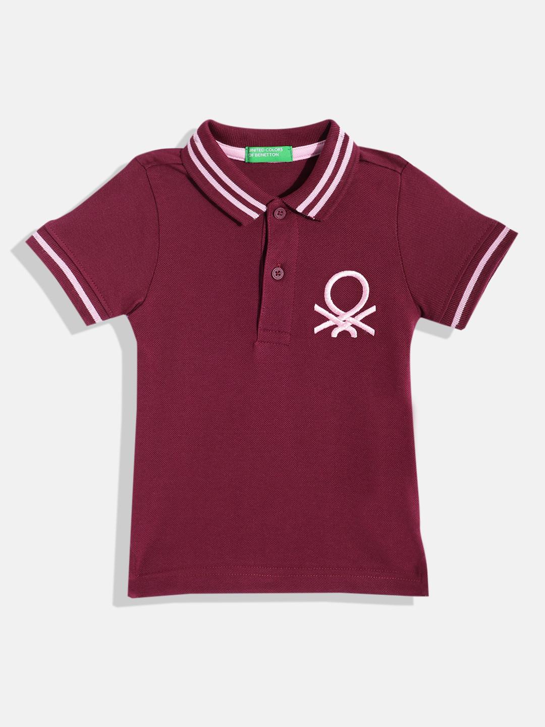 United Colors of Benetton Boys Polo Collar Pure Cotton T-shirt