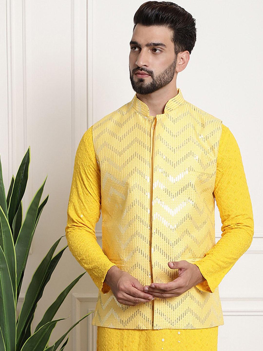 SOJANYA Embellished Silk Nehru Jackets