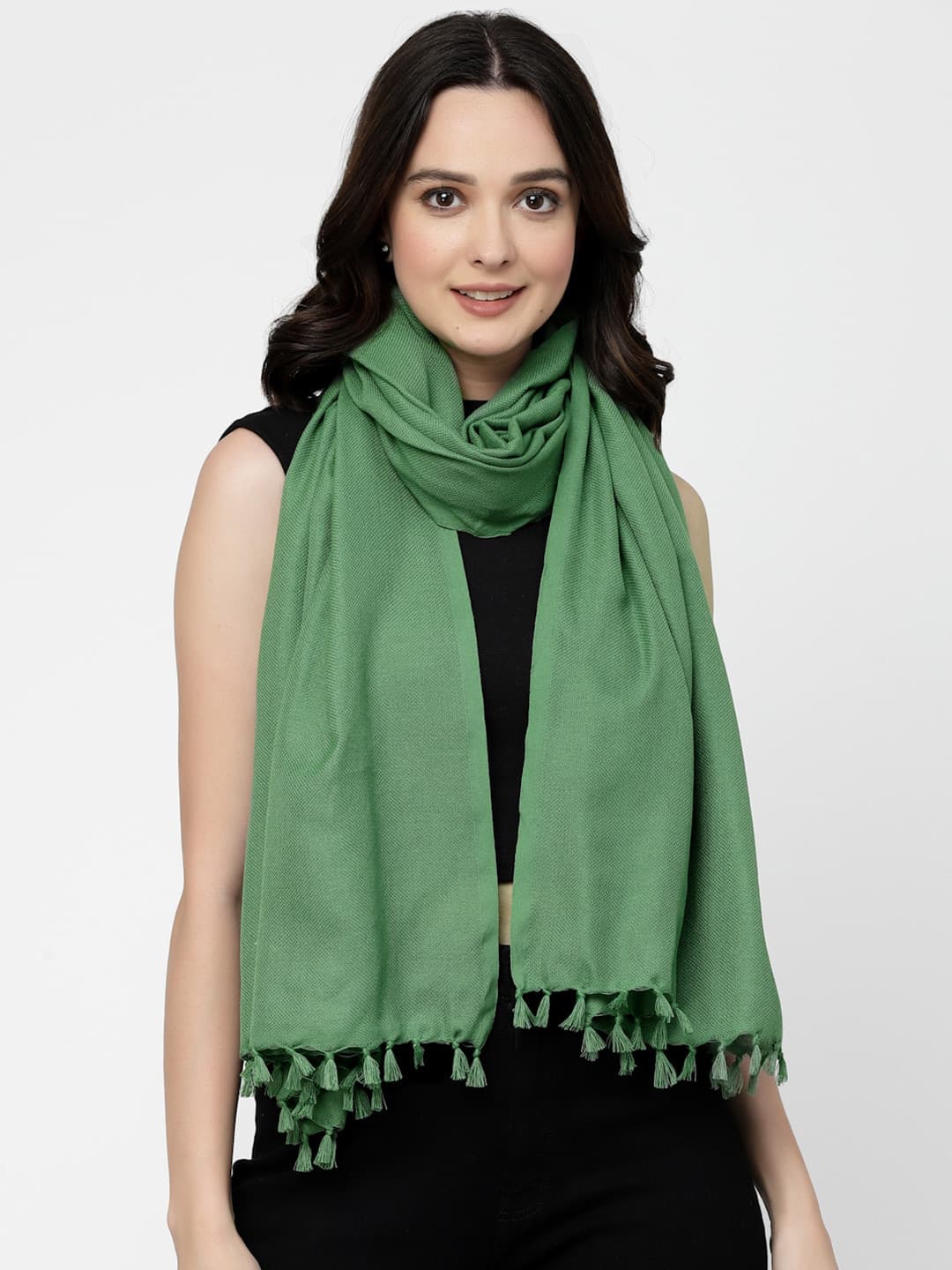 Arrabi Women Tasseled Cotton Stole