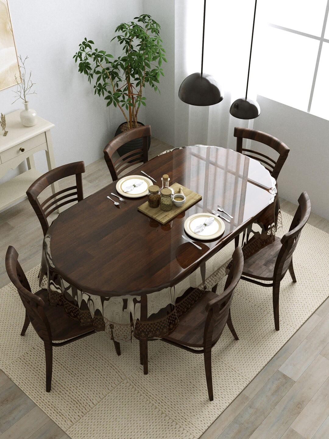 Clasiko Transparent PVC Anti Slip 6 Seater Table Cover