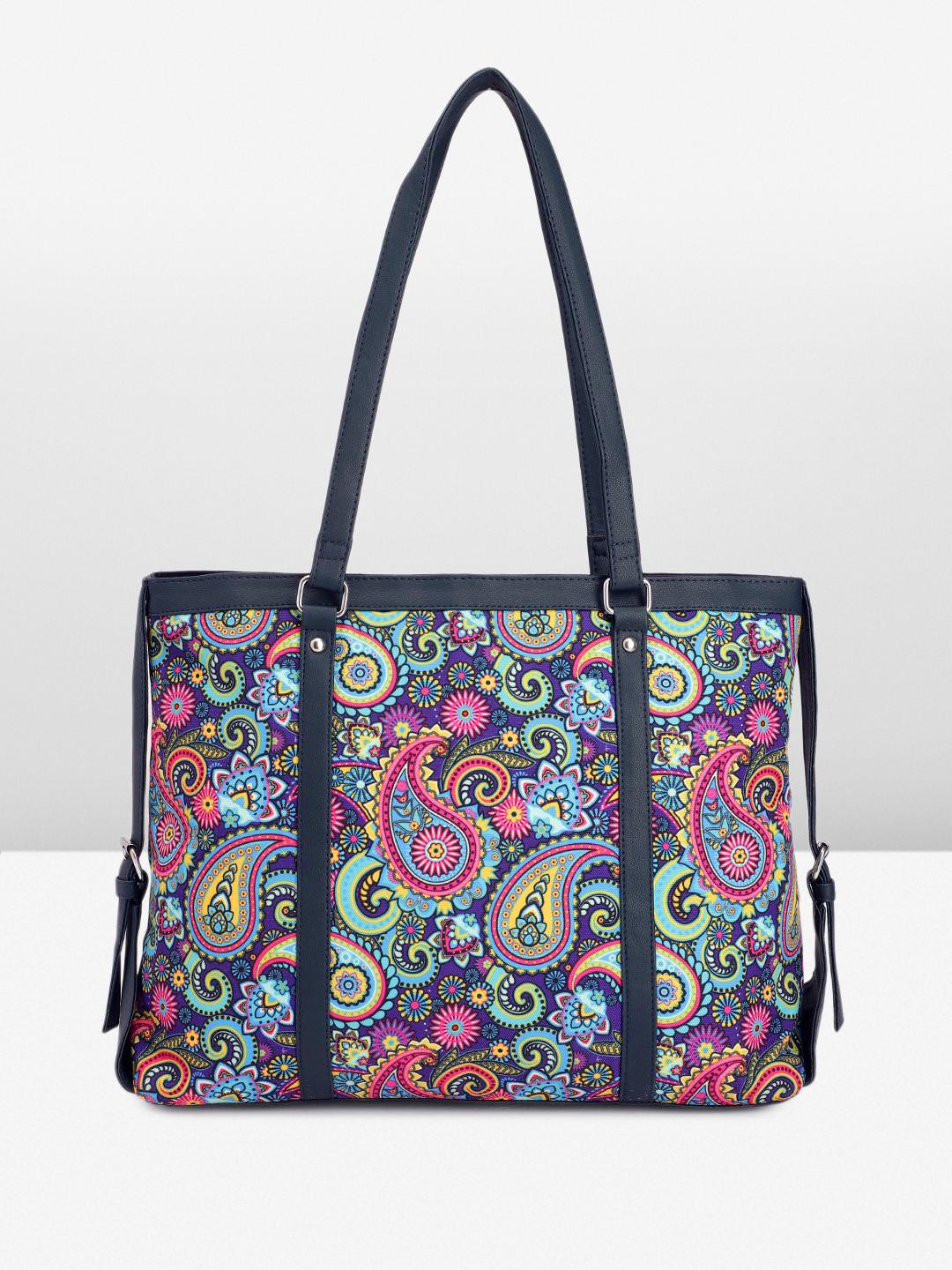 Sangria Ethnic Motifs Printed Oversized Shopper Tote Bag
