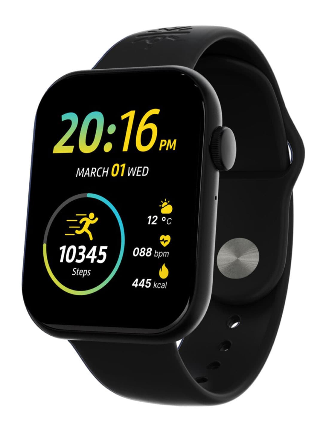 CULT Black Active T 2.01 HD Display Single Chip Bluetooth Calling Smart Watch