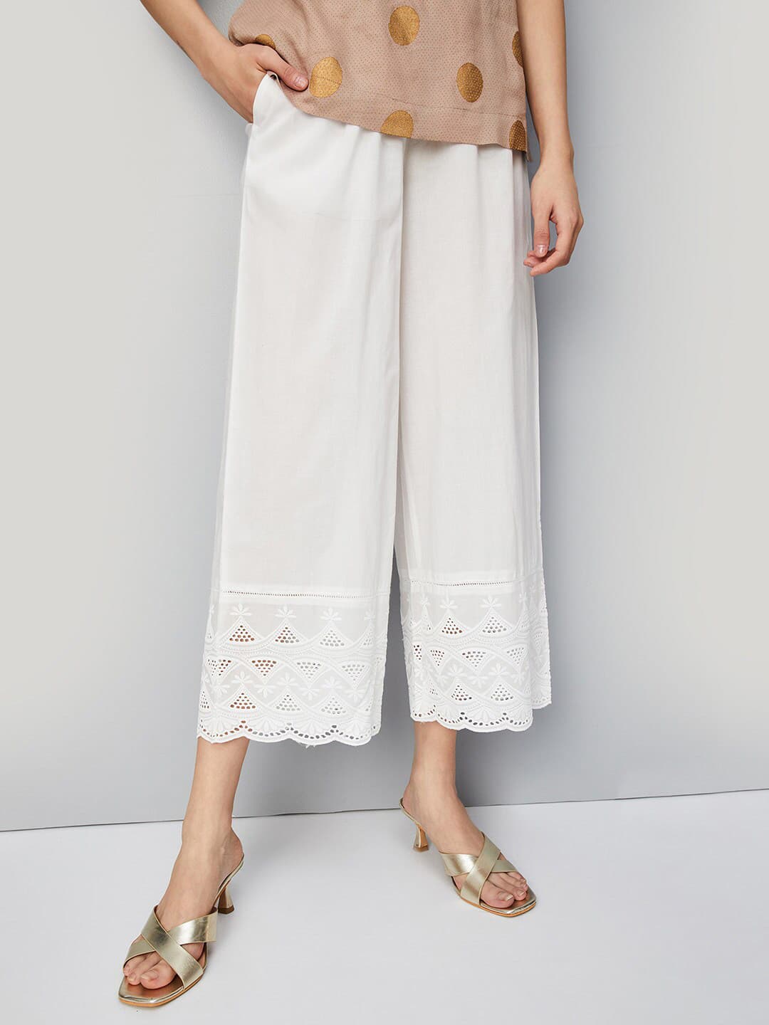 max Straight Fit Cotton Palazzos