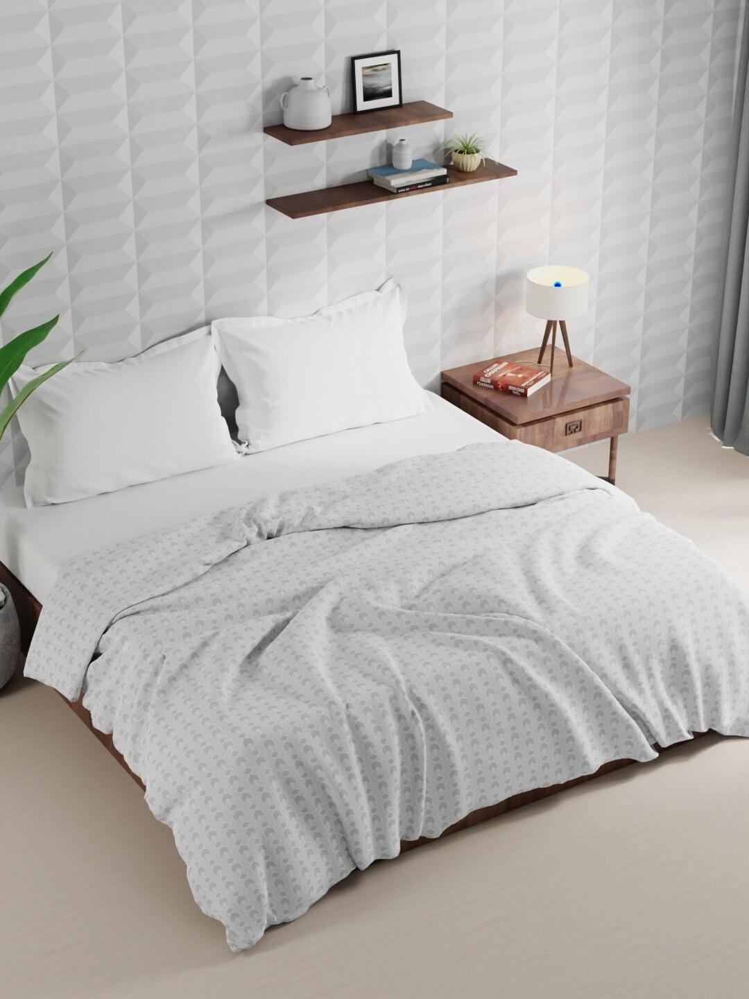 KOPA White Microfiber AC Room 120 GSM Double Bed Comforter