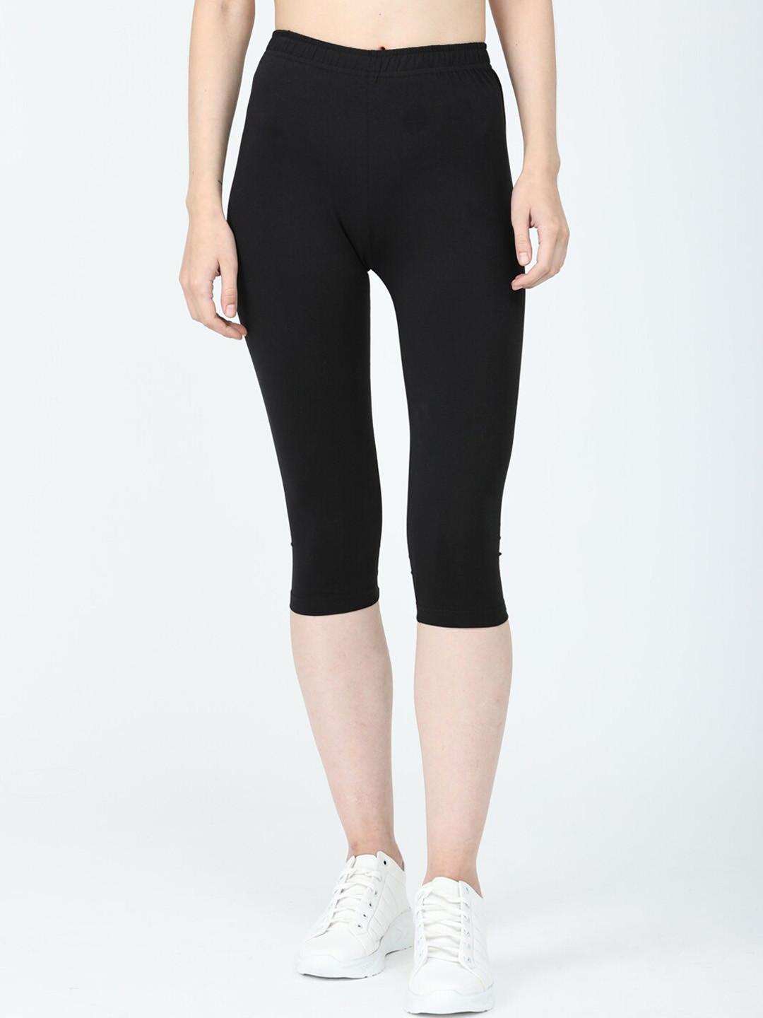 Robinbosky Mid Rise Bio Washed Premium 4 Way Stretchable Capri Length Leggings