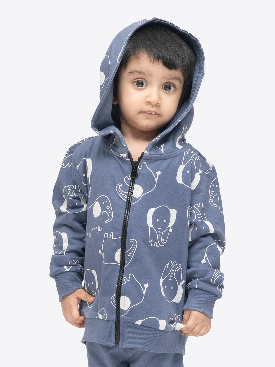 ariel Kids Graphic Printed Hooded Cotton Sweatshirt