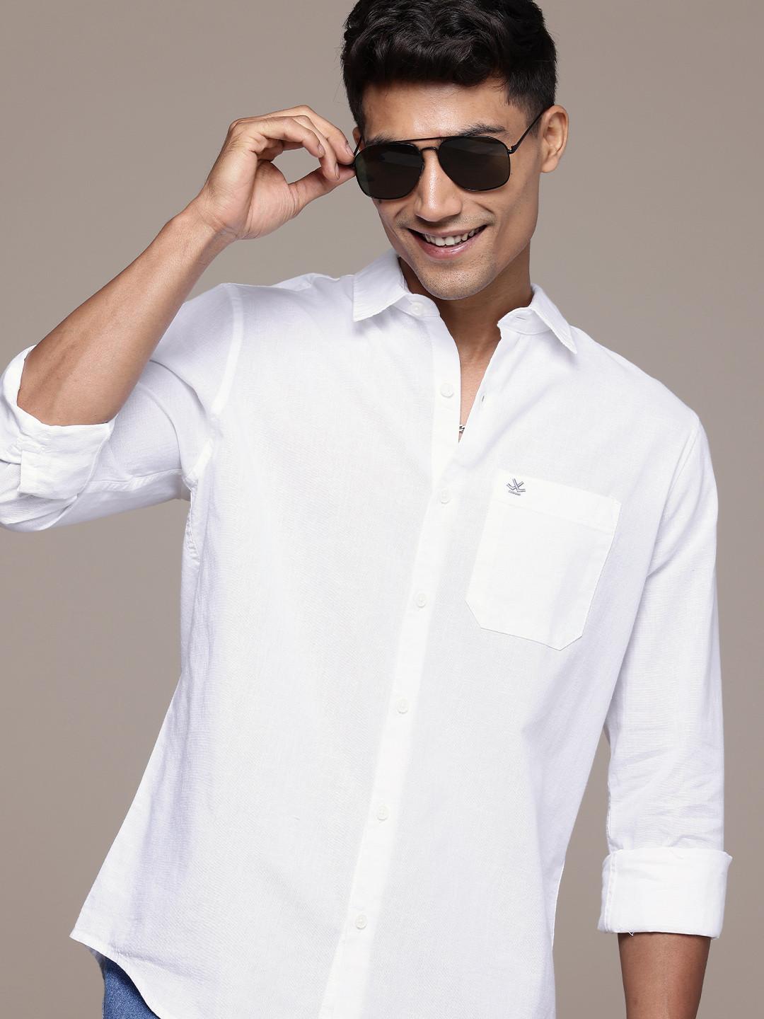 WROGN Slim Fit Cotton Casual Shirt