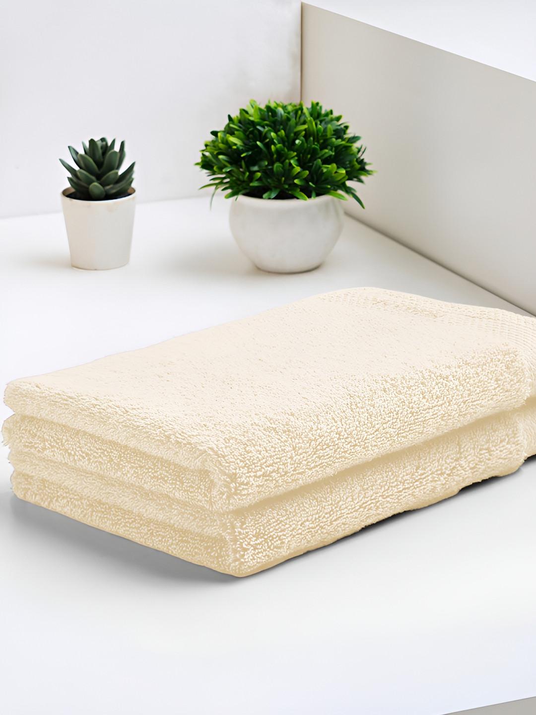 SPACES Luxury Cream 2 Pieces Egyptian Cotton Hand Towels