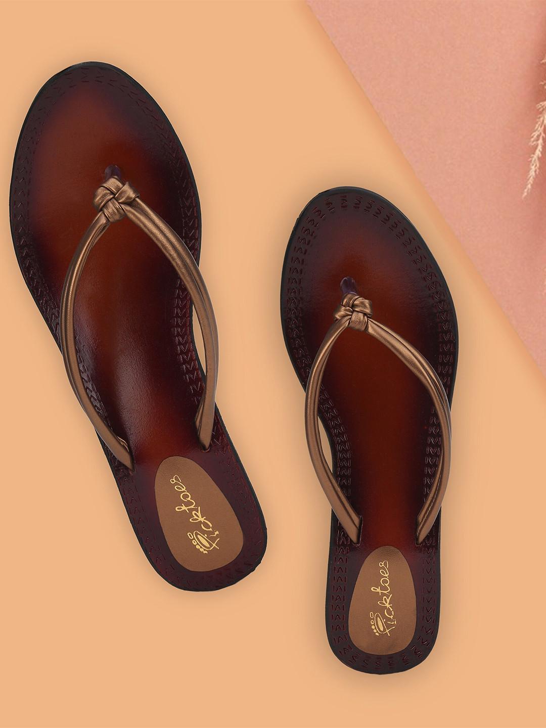 Picktoes Open Toe Leather Block Heels