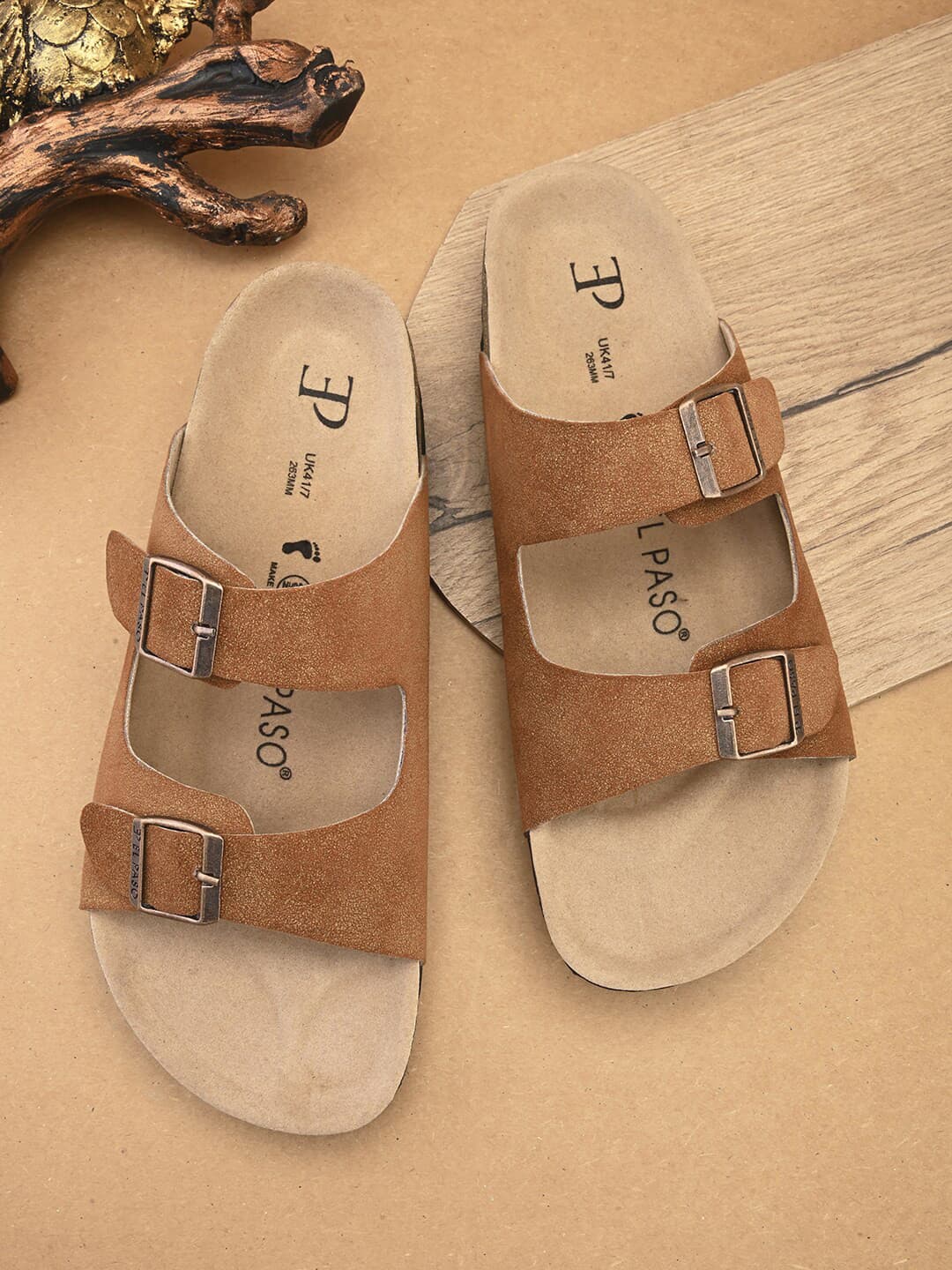 El Paso Men Comfort Sandals With Buckle