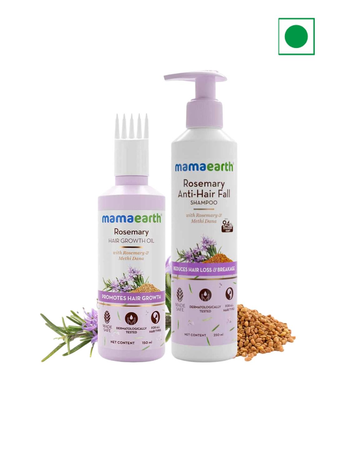 Mamaearth 2-Pcs Rosemary Hair Growth Oil 150ml & Shampoo 250ml Combo