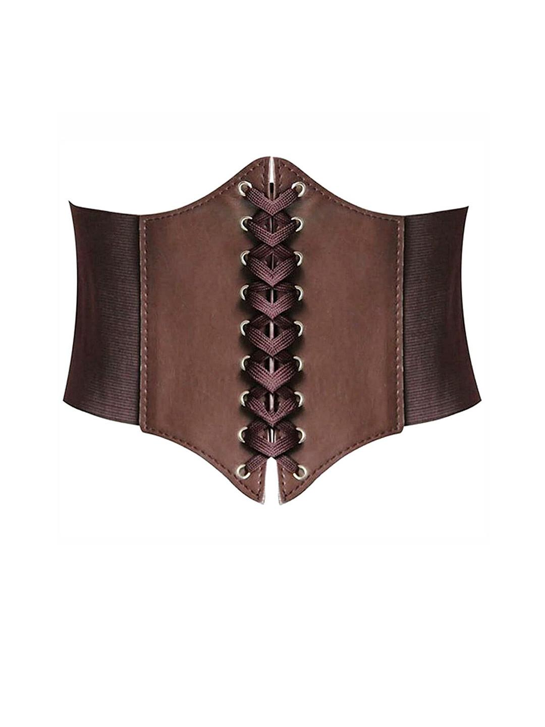 REDHORNS Women Lace-up Corset Design Stretchable Belt