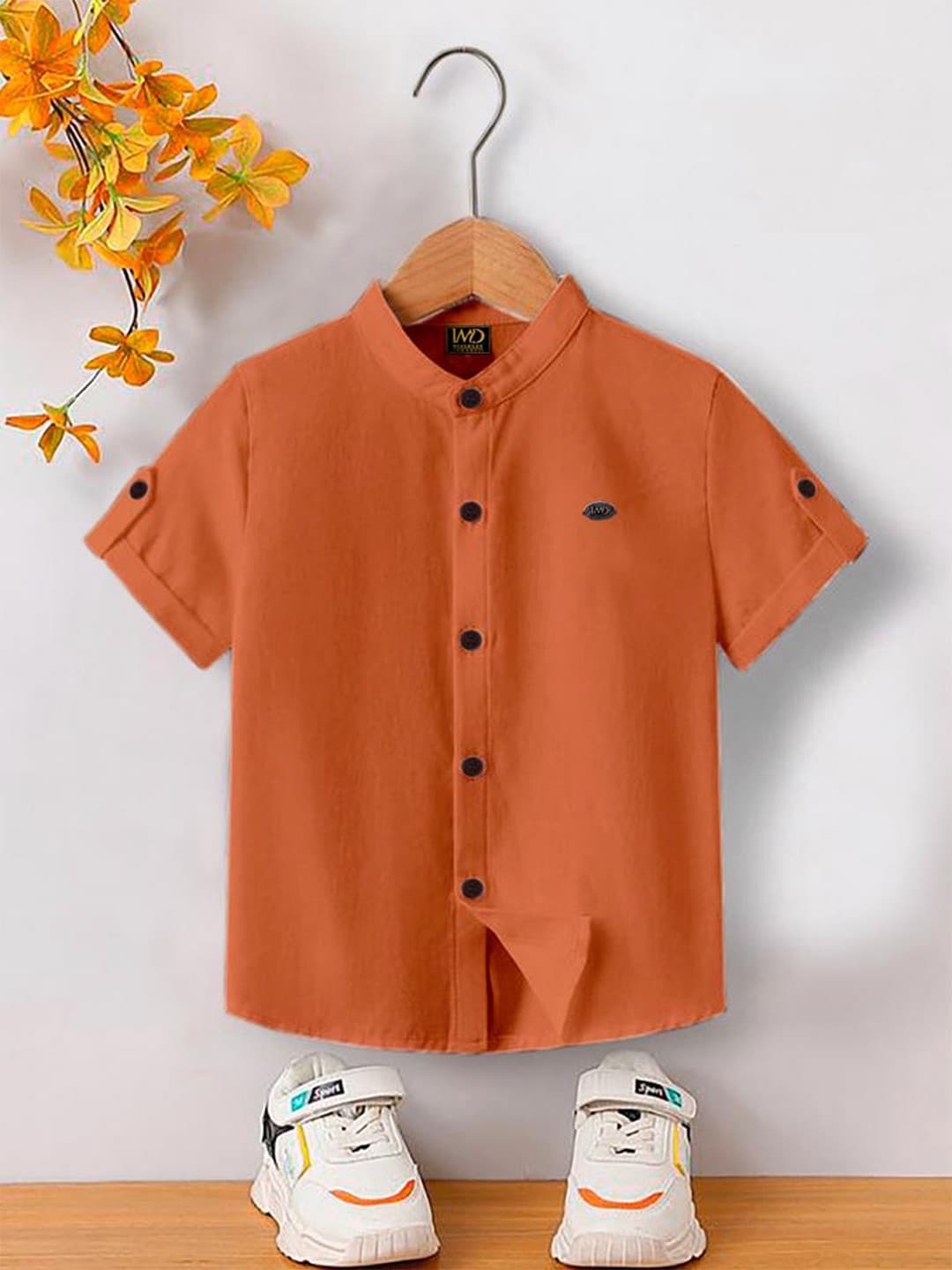 BAESD Boys Premium Cotton Roll Up Sleeves Casual Shirt