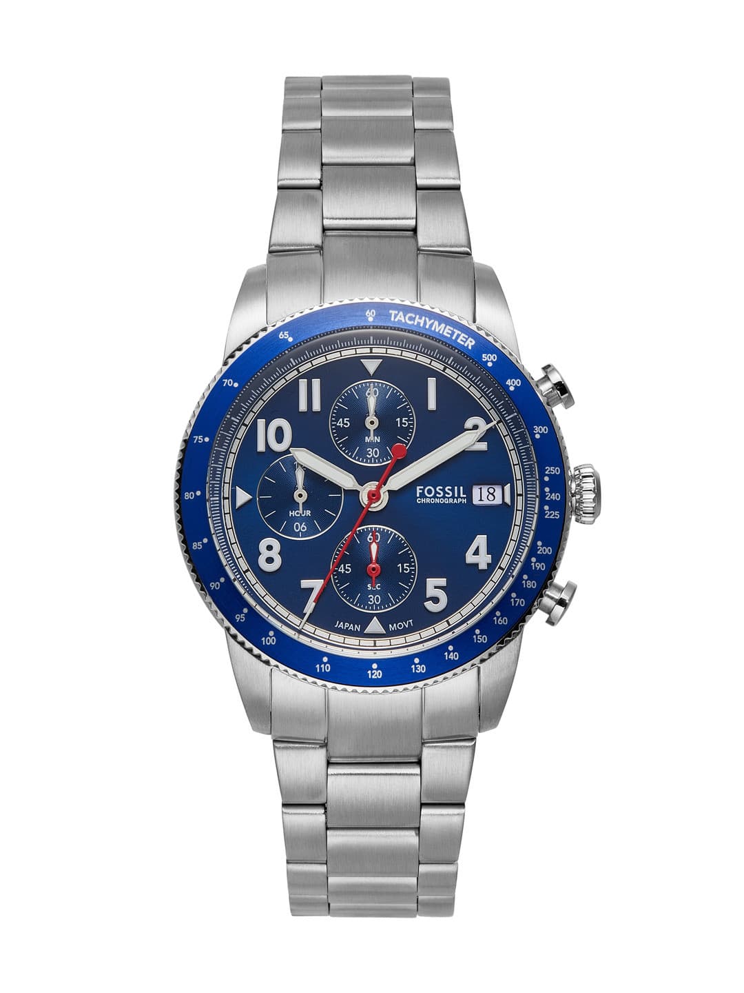 Fossil Men Sport Tourer Dial & Stainless Steel Strap Analogue Watch FS6047