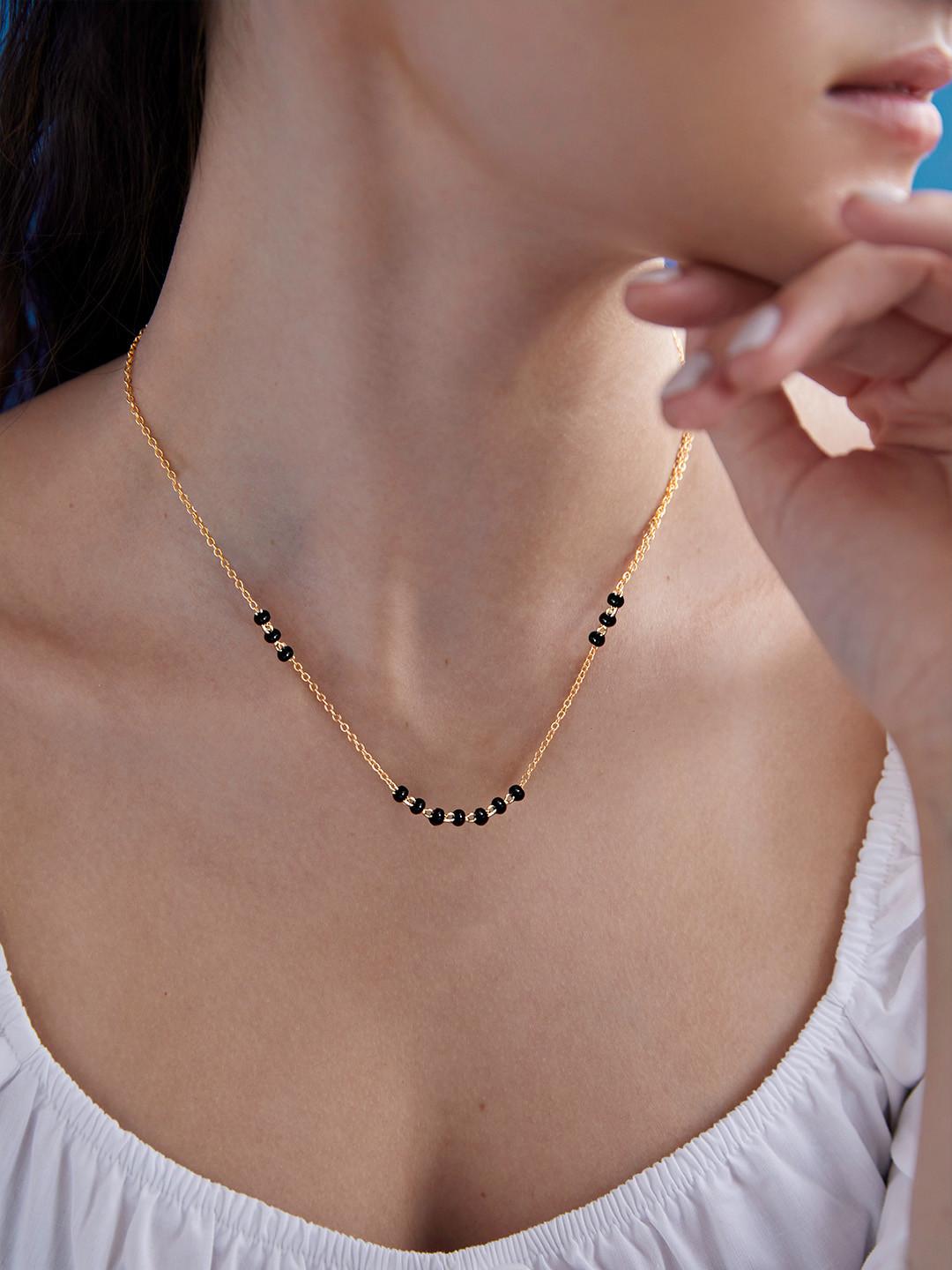 MINUTIAE Gold-Plated Beads Beaded Mangalsutra
