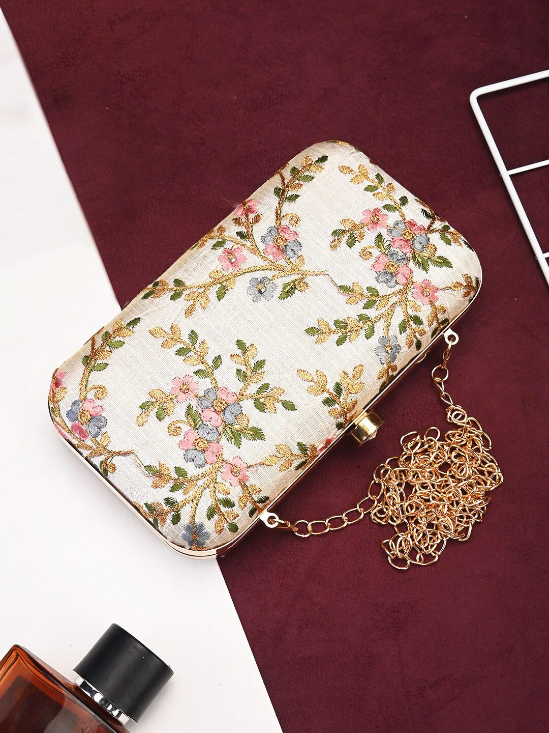 Anouk Embroidered Box Clutch