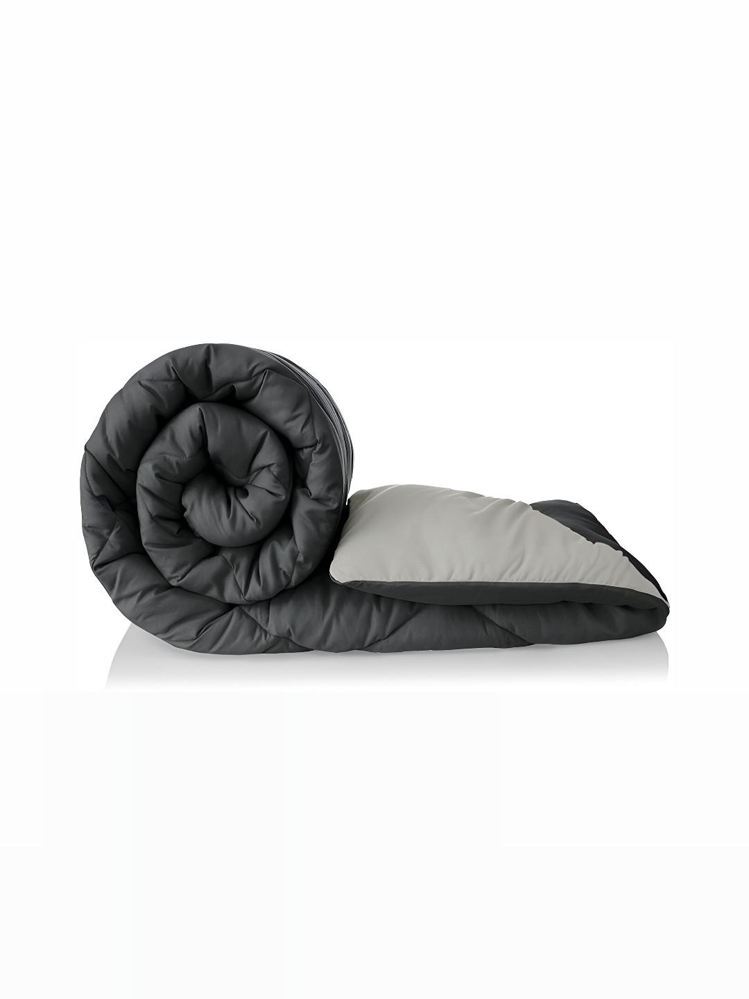 Comfowell Black & Grey Heavy Winter 233 GSM Single Bed Quilt