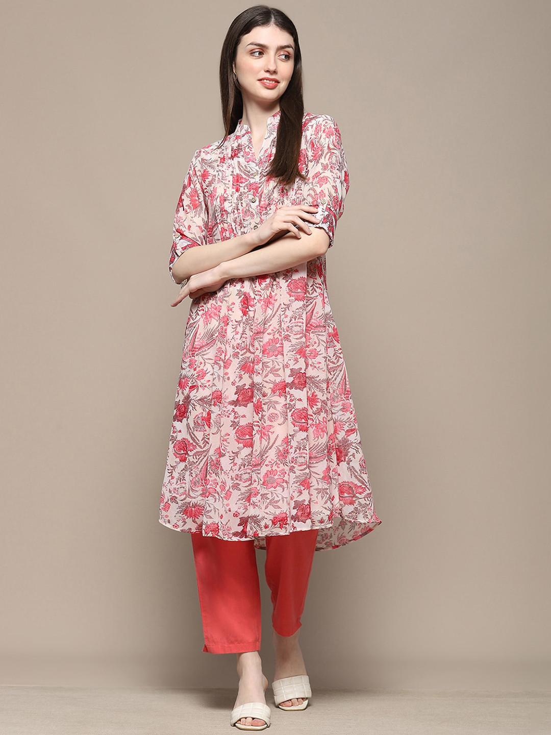 Biba Floral Printed A-Line Kurta