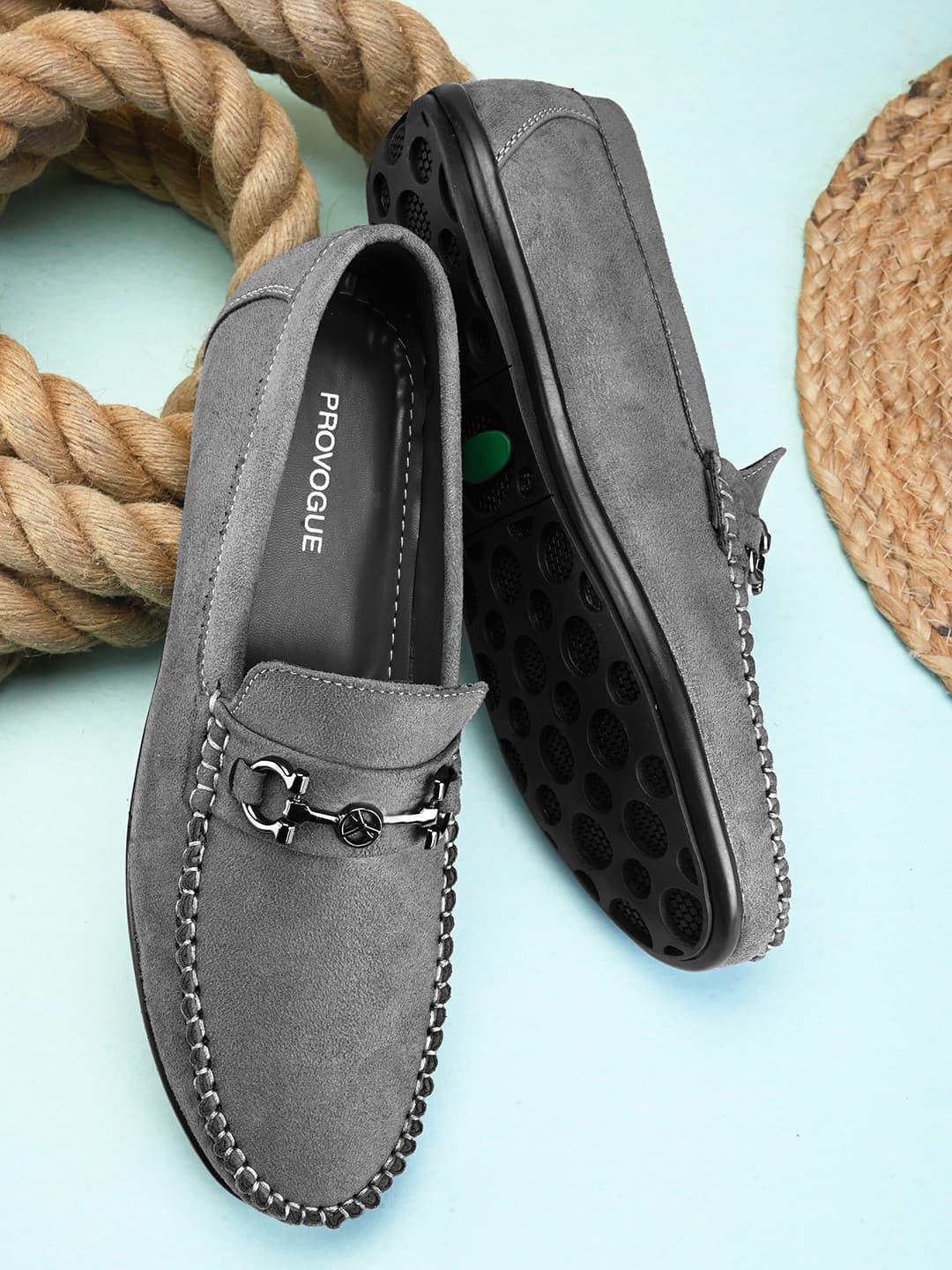 Provogue Men Round Toe Horsebit Loafers
