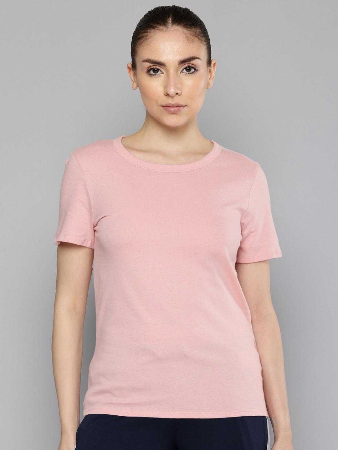 Decathlon Domyos - Women Pink Stretchable Gym T-Shirt
