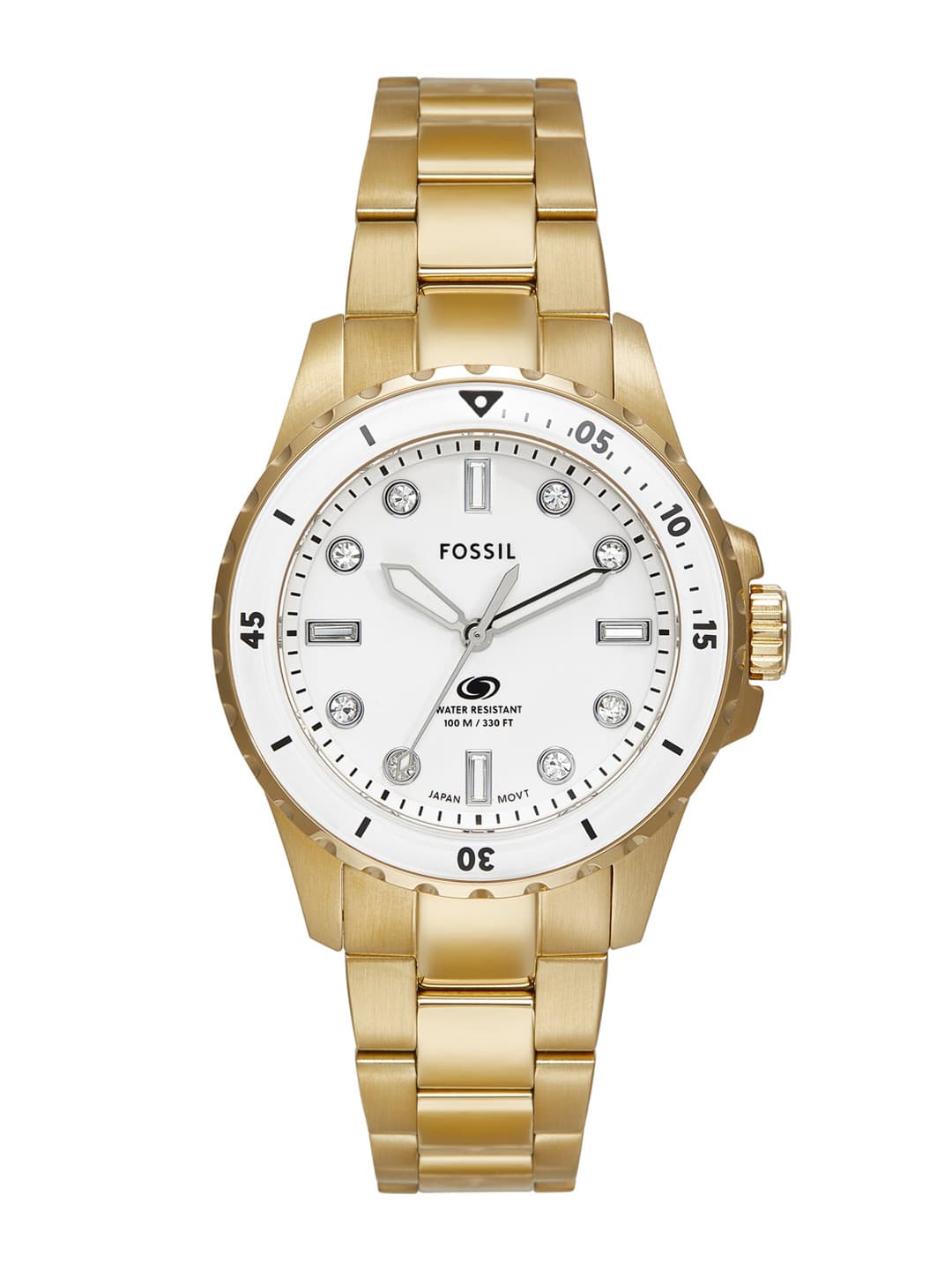 Fossil Women Dial & Stainless Steel Bracelet Style Straps Analogue Watch ES5350