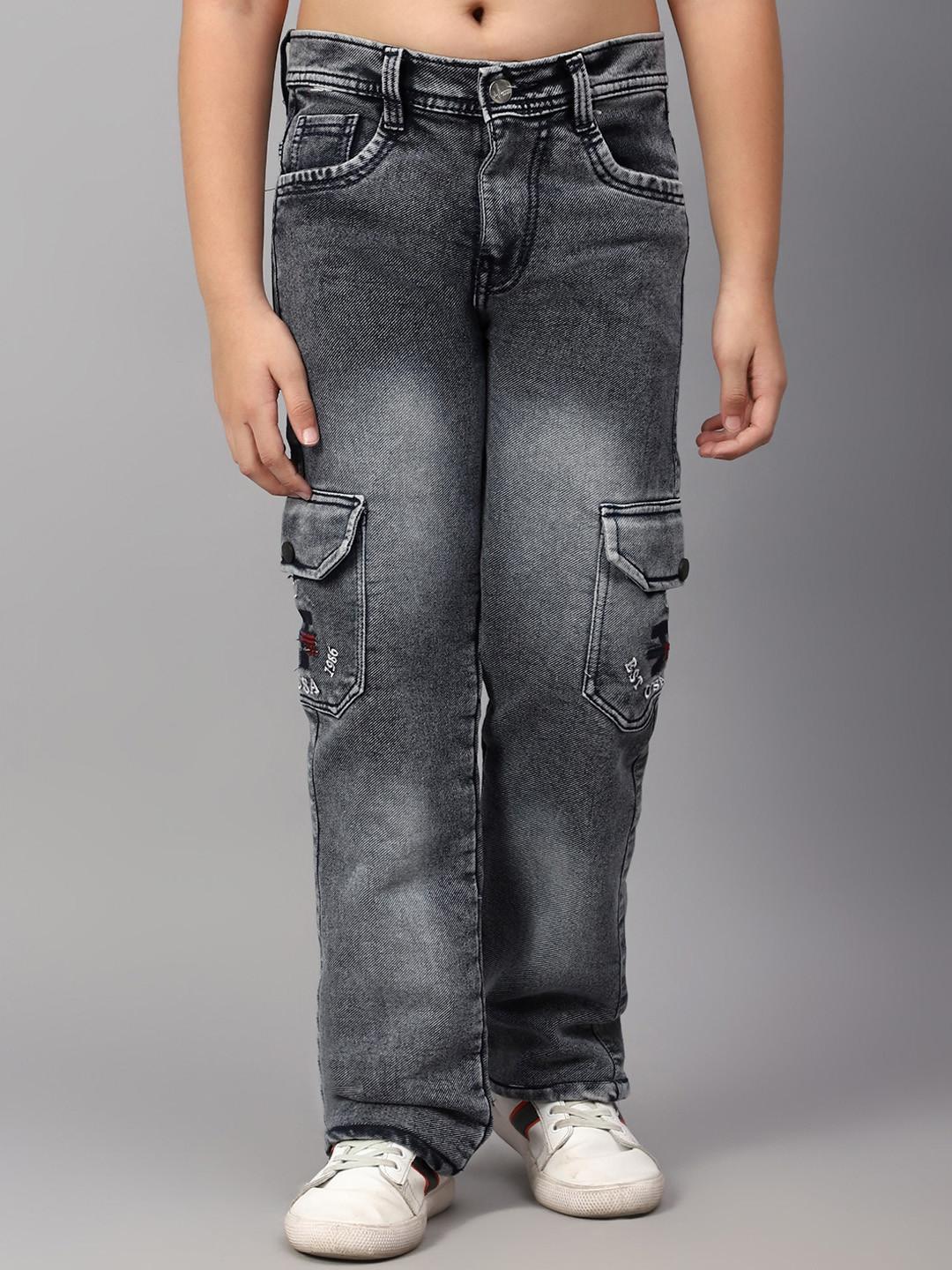 BAESD Boys Clean Look Cotton Cargo Jeans