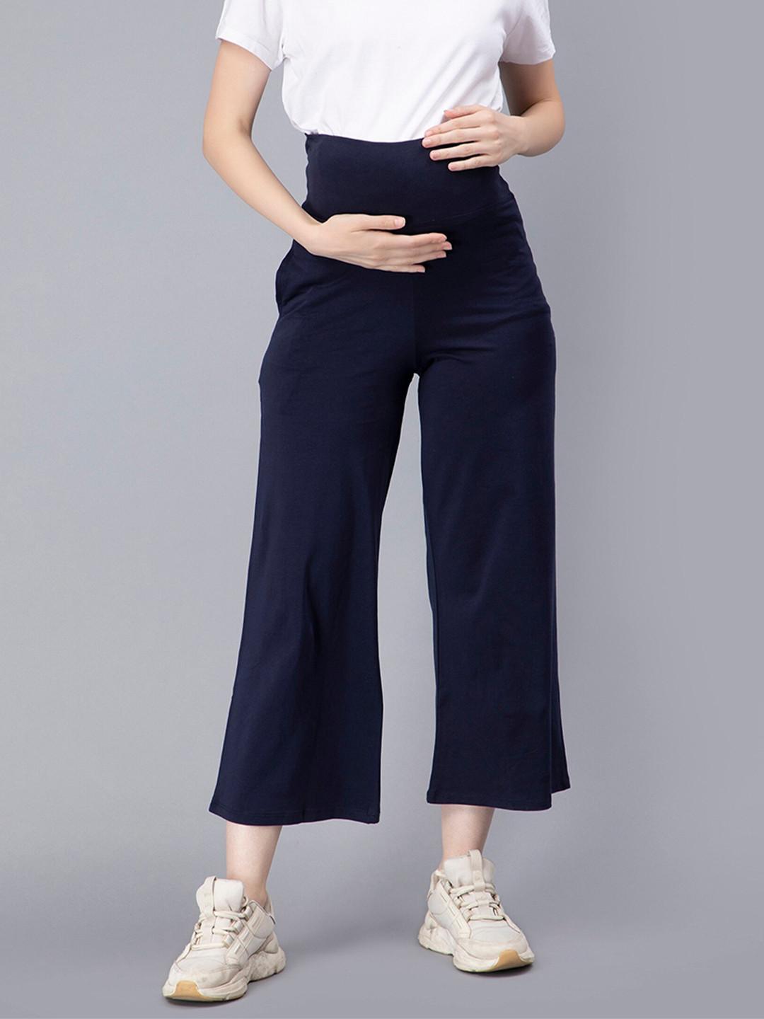 NIGHTSPREE Wide Leg Cotton Maternity Palazzos