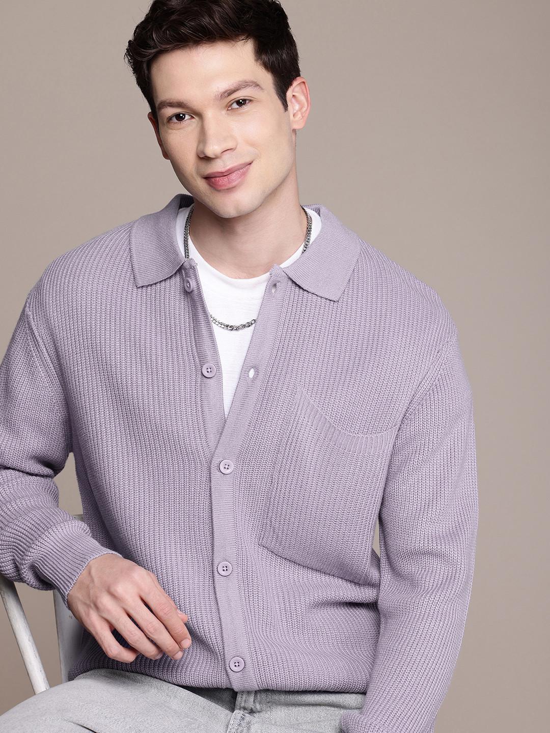 WROGN Self Design Comfort Fit Cardigan