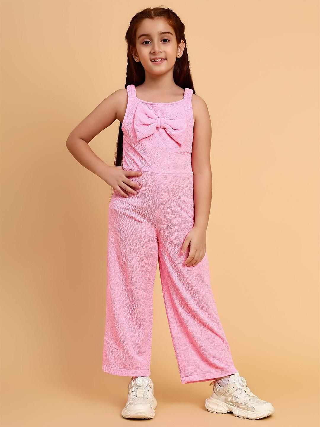YK Girls Cotton Basic Jumpsuit