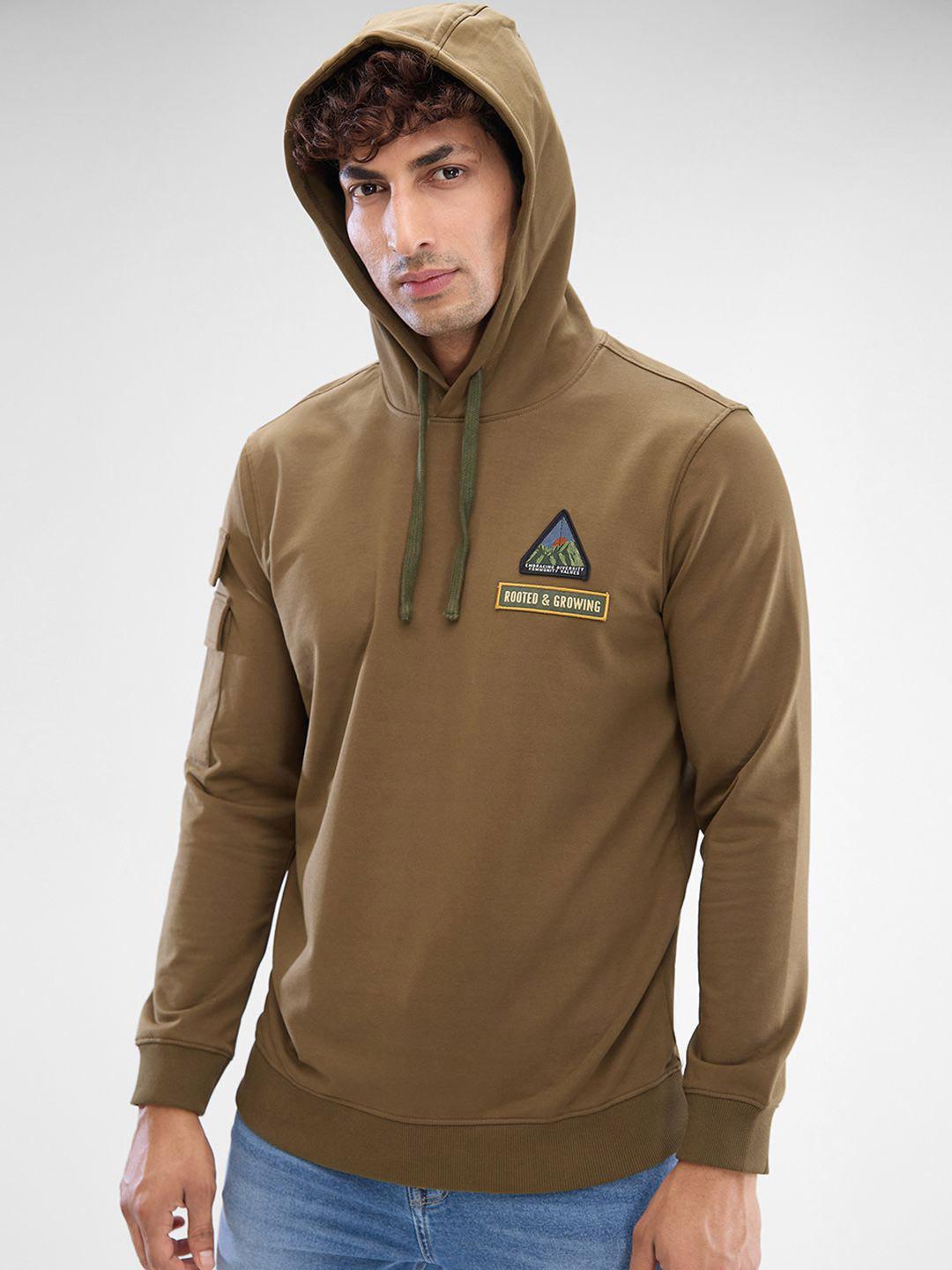 SPYKAR Men Solid Hooded Sweatshirt