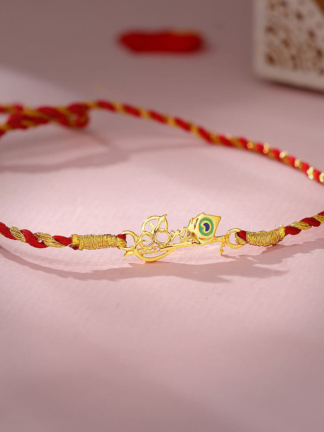 GIVA 925 Gold-Toned Kanhaiya Bro Rakhi