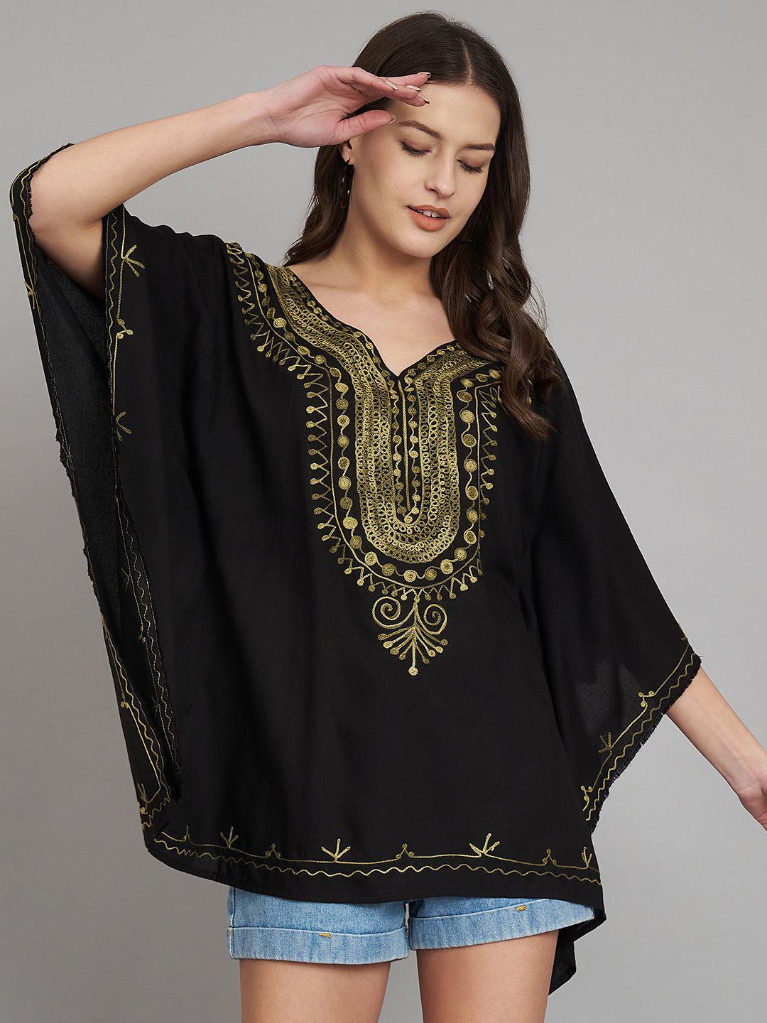 SAAKAA Embellished Kimono Sleeve Kaftan Top