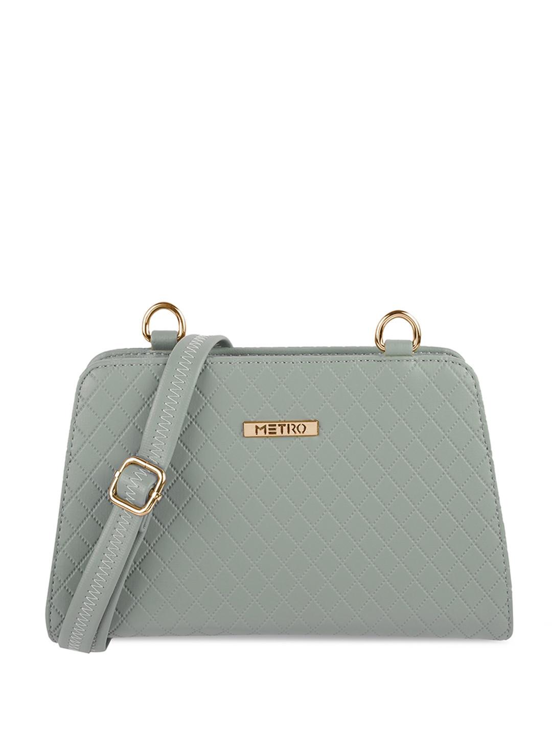 Metro Women Textured PU Two Fold Wallet