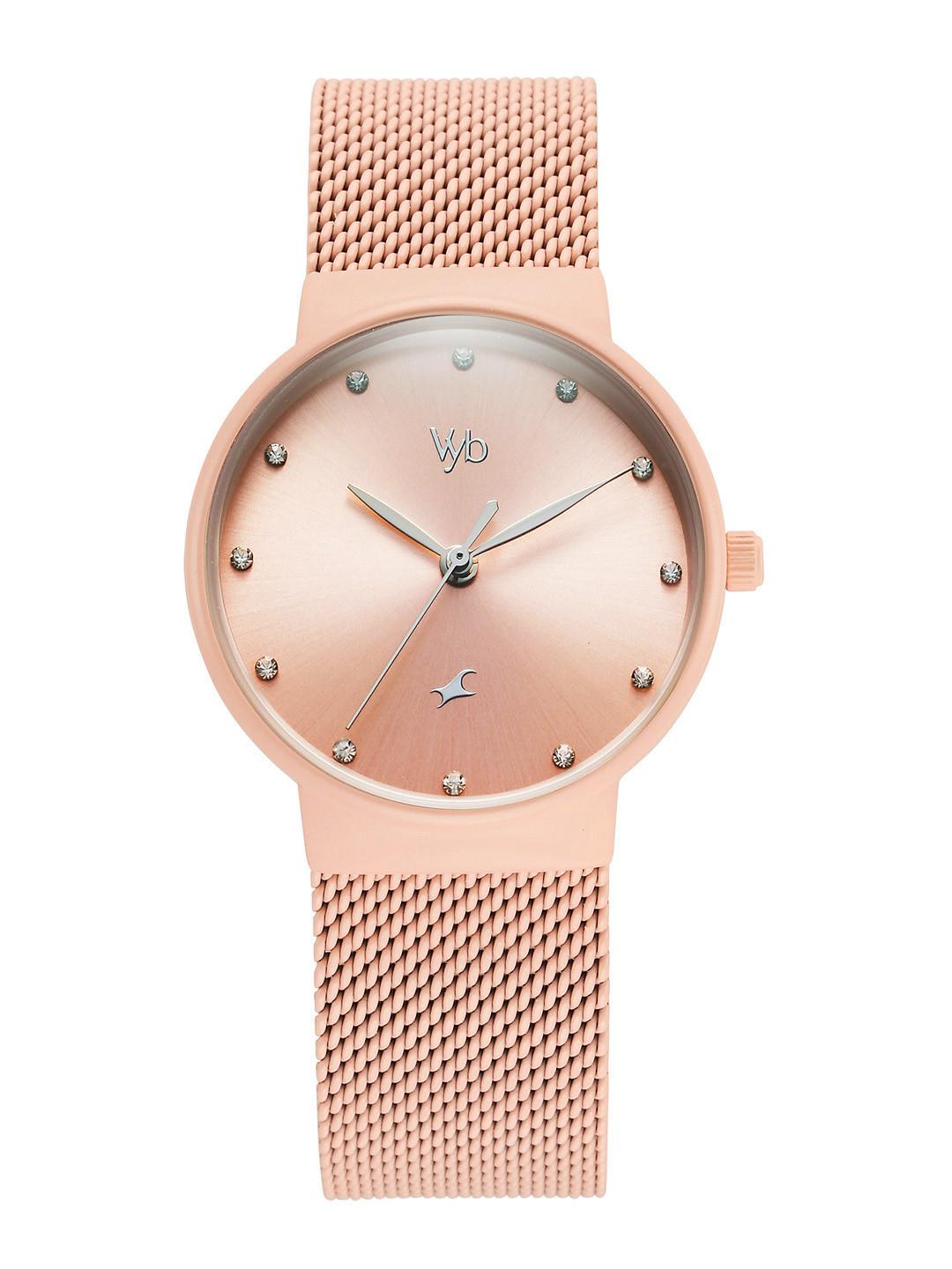 Fastrack Women Vyb Bliss Embellished Analogue Watch FV60046WM01W