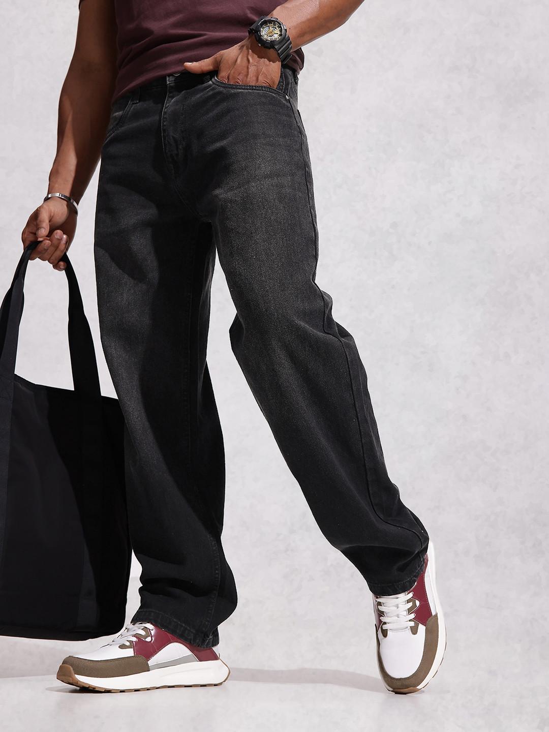 WROGN Men Light Fade Pure Cotton Relaxed Fit Jeans