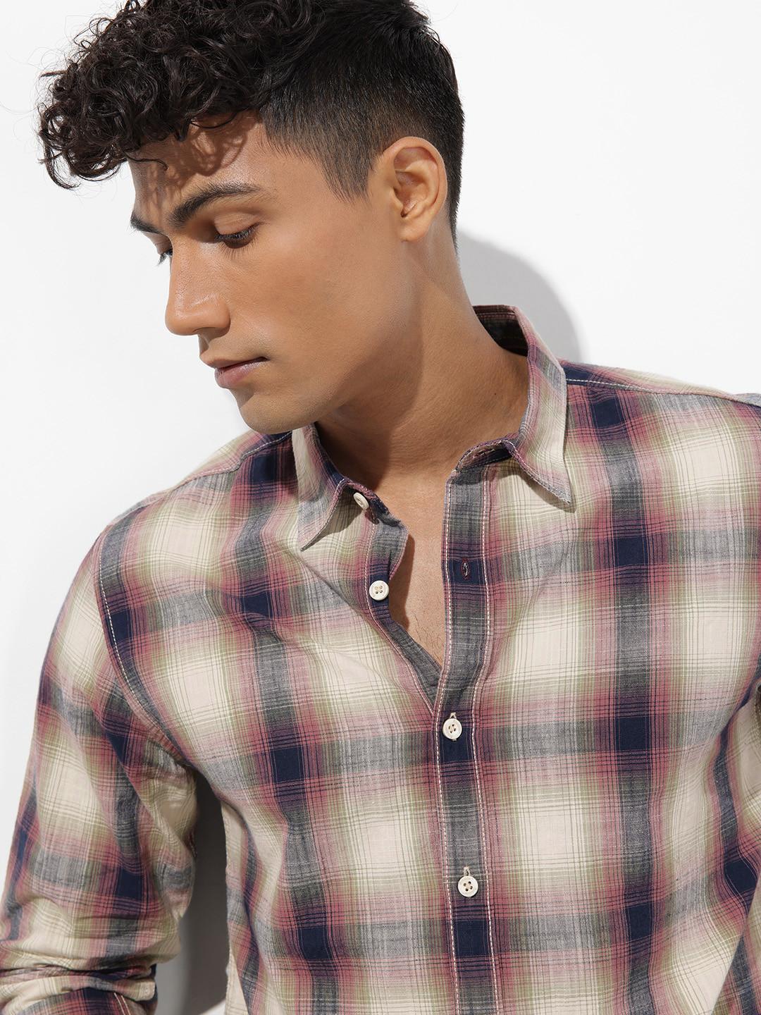 The Roadster Life Co. Checked Pure Cotton Casual Shirt
