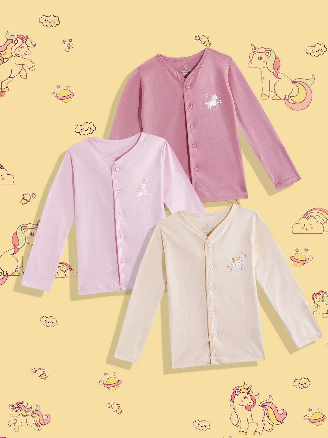 mothercare Girls Pack Of 3 Pure Cotton Jhablas