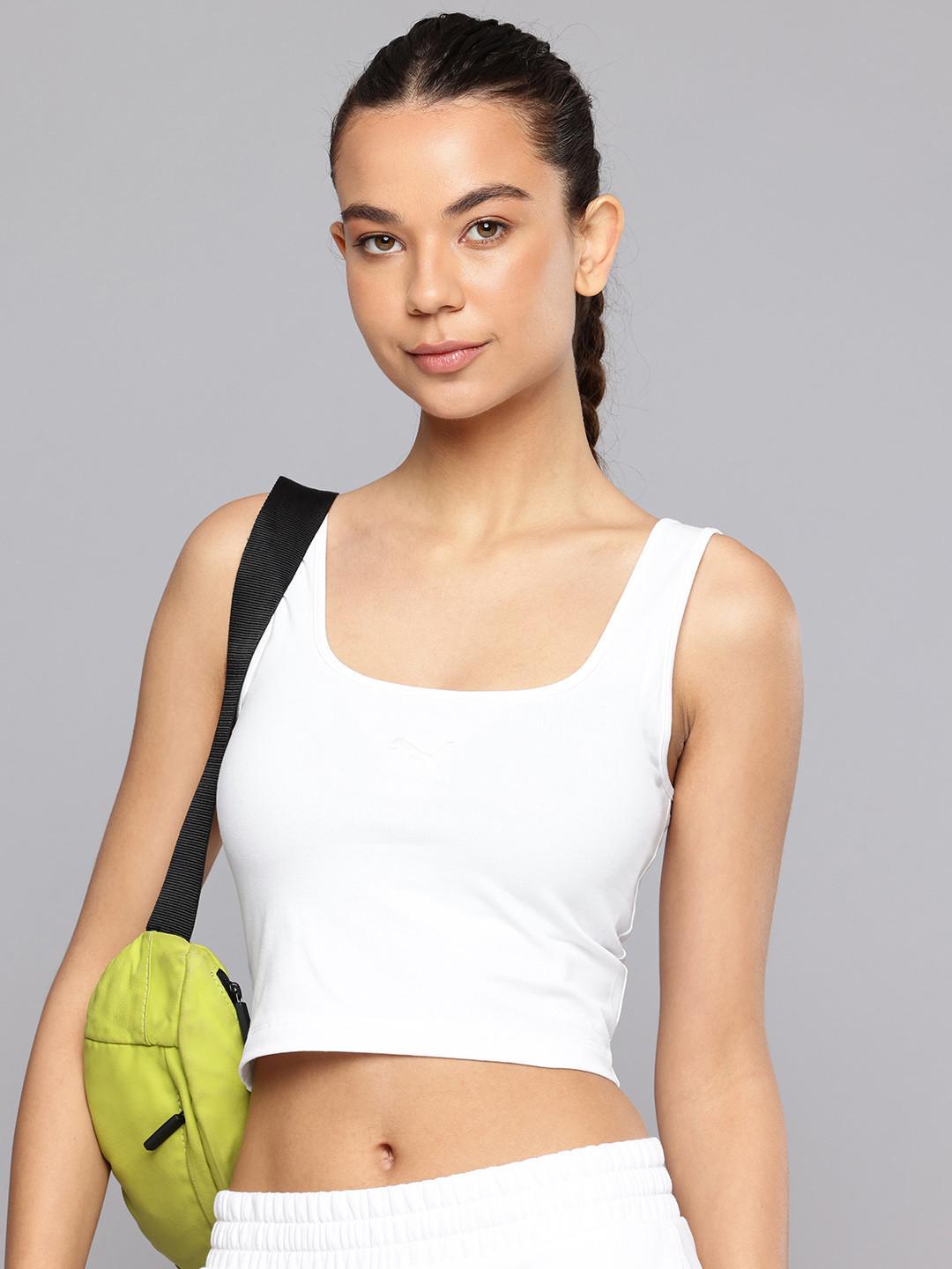 Puma ESS ELEVATED Scoop Neck Crop Top