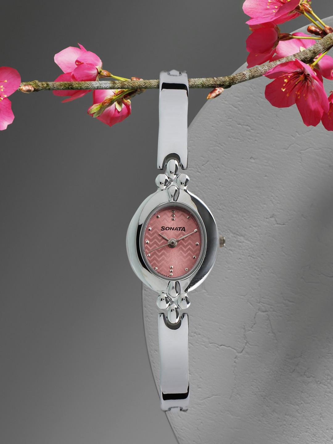Sonata Quartz Analog With Pink Dial Watch For Women - Nt8093sm02
