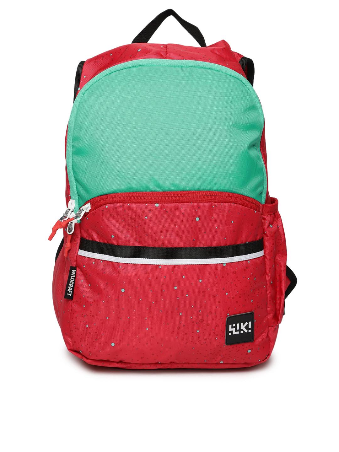 Wildcraft Unisex Red & Green Colourblocked Backpack