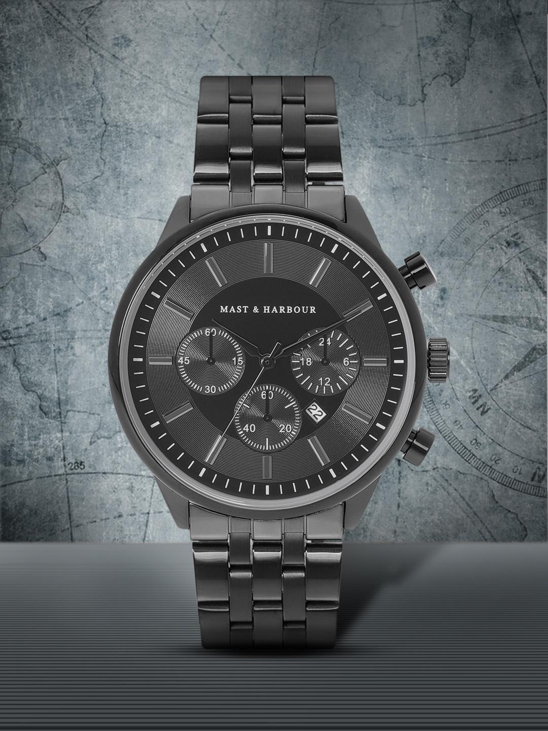 Mast & Harbour Men Black Analogue Watch MFB-PN-WTH-6179G