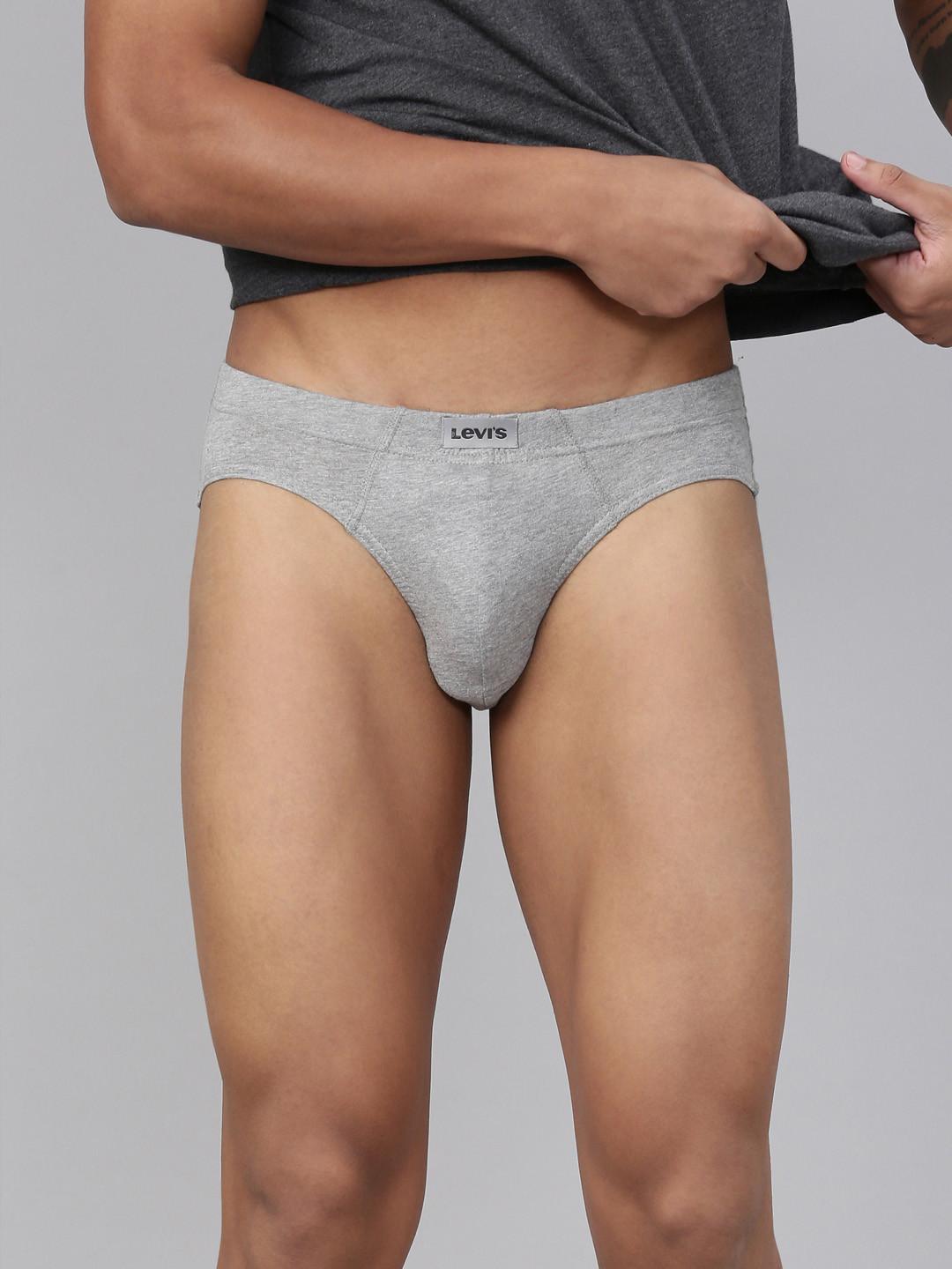 Levis Men Solid Pure Cotton Brief with Smartskin Technology