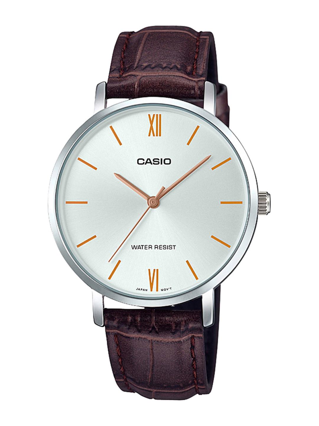 Casio Lady's LTP-VT01L-7B2UDF Silver Analog dial Genuine Leather A1628