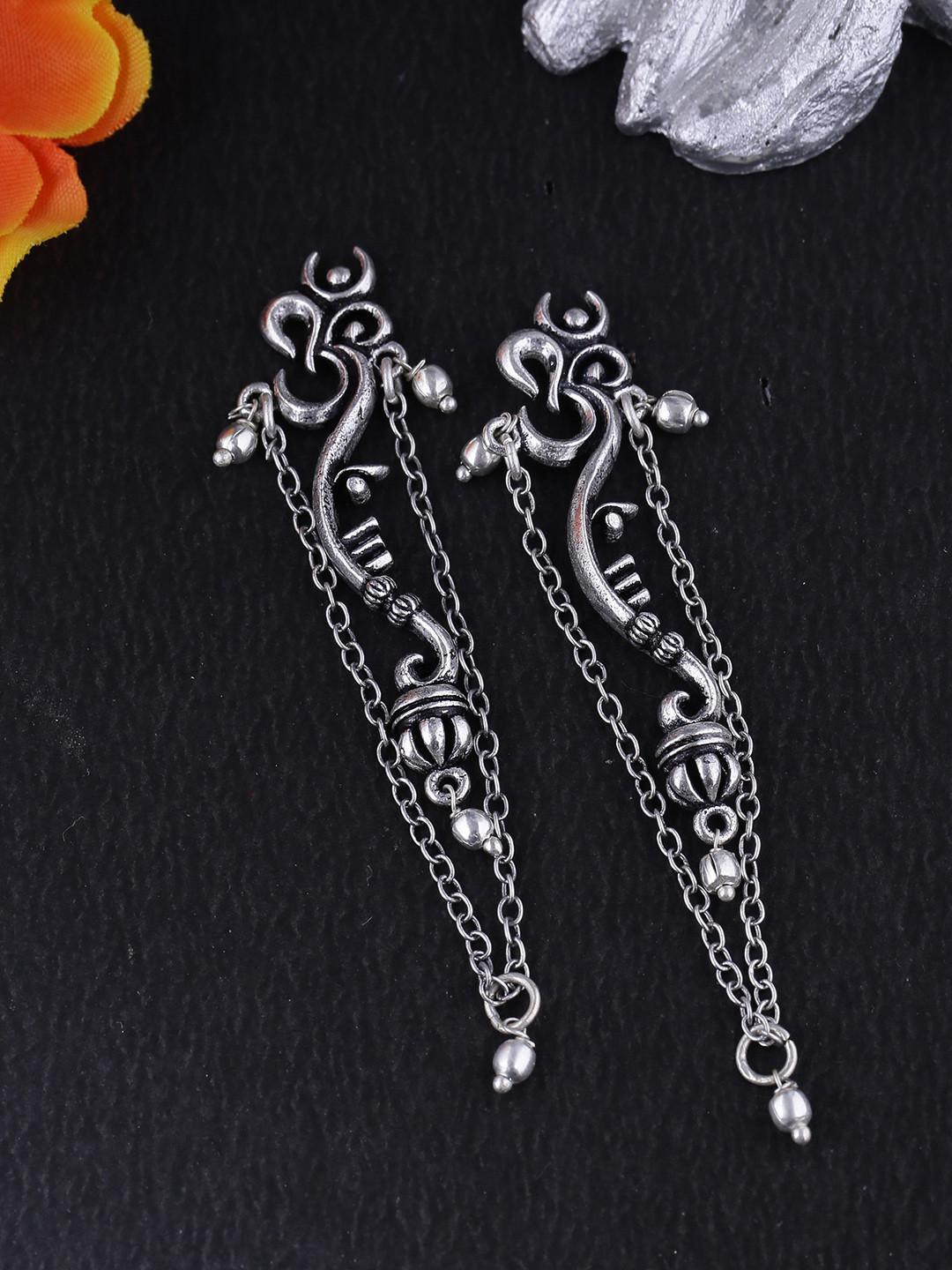 Aarambh Stylish Om Chain Earrings