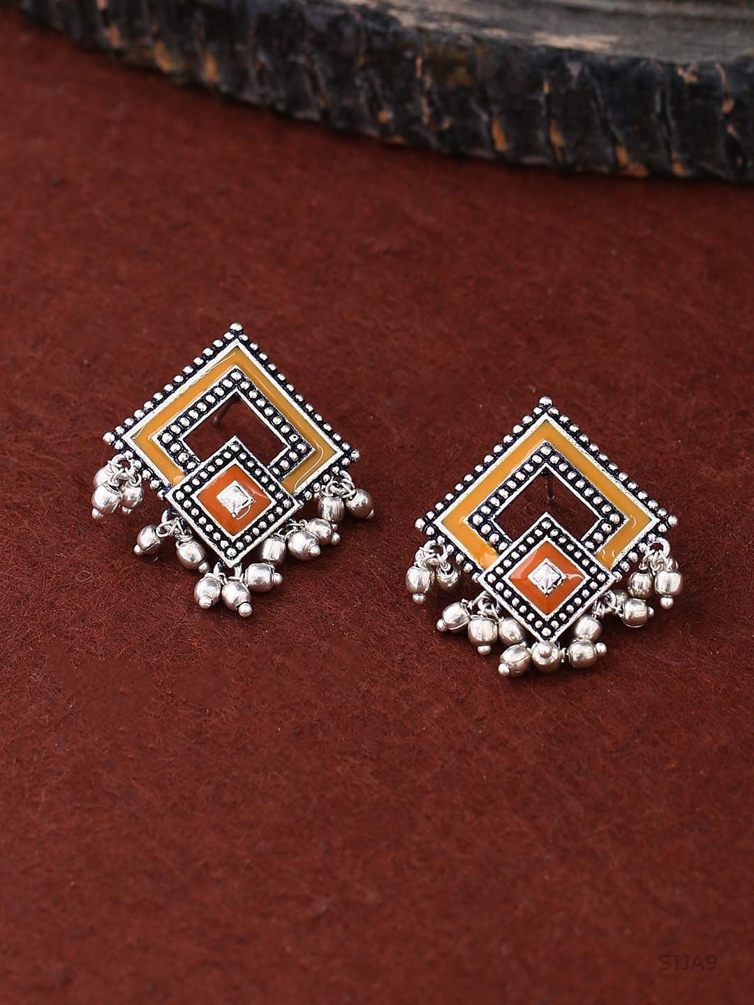 Sanwari Rhombus Brass Earrings