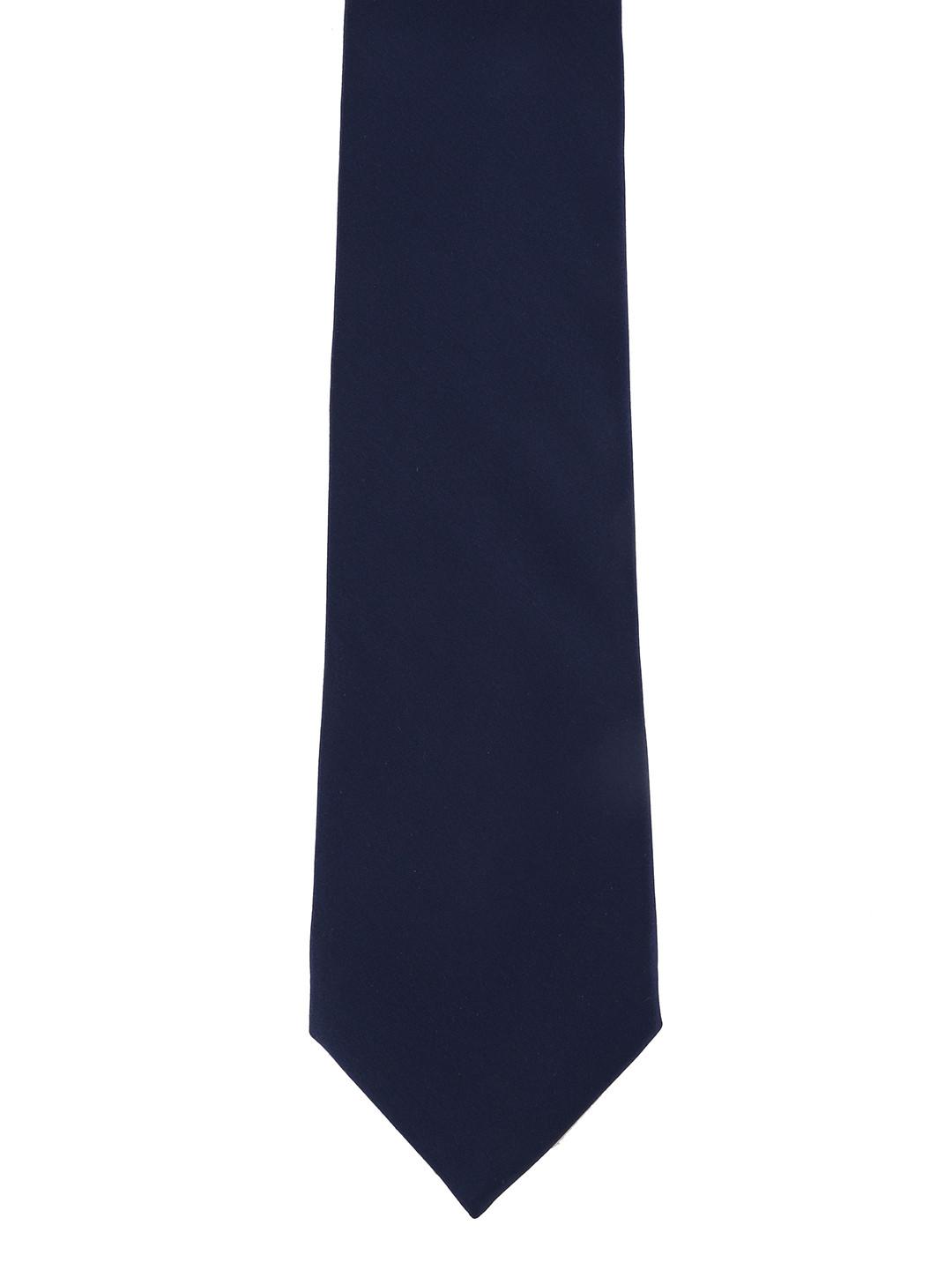 Calvadoss Navy Blue Solid Broad Tie