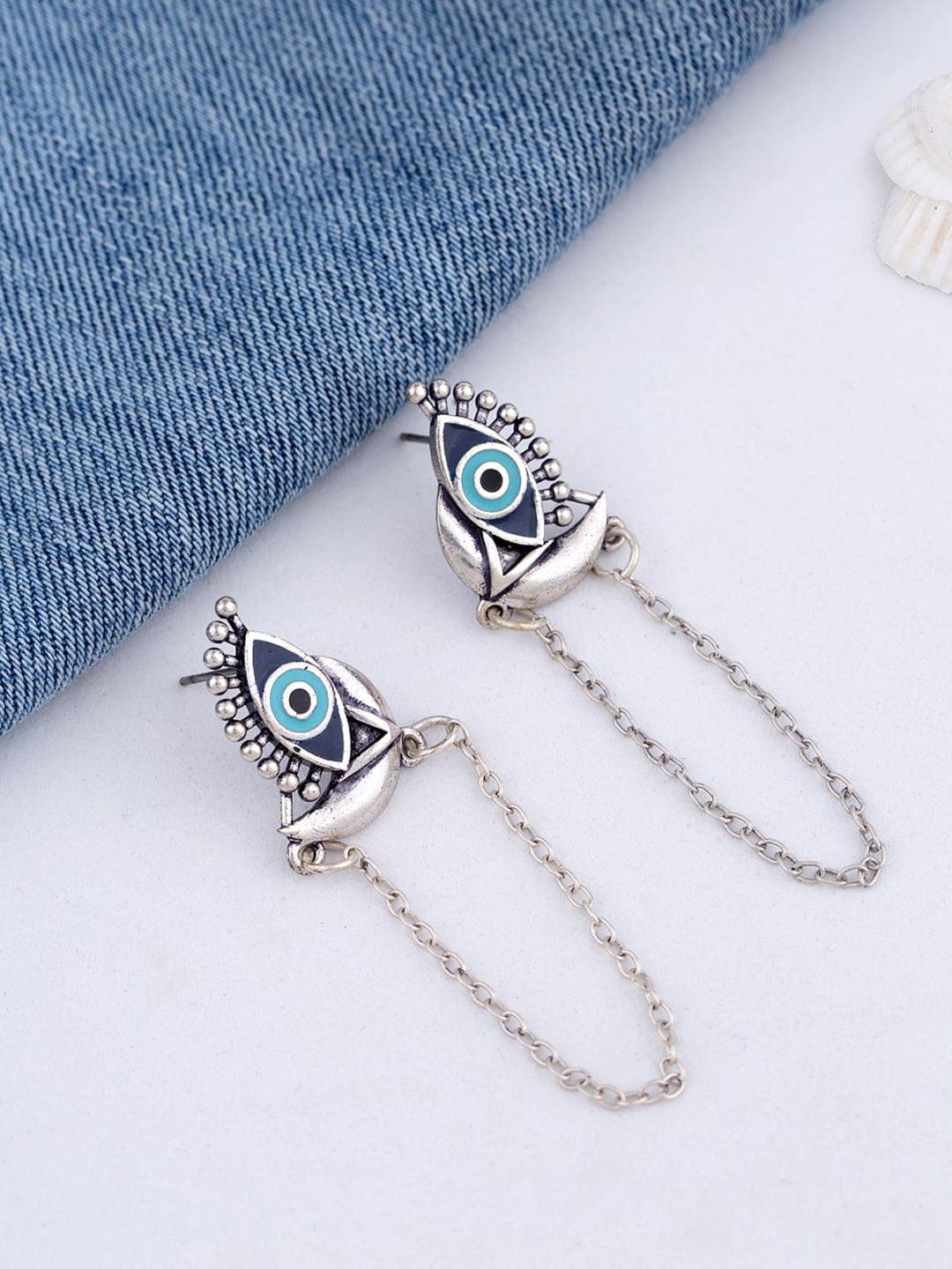 Evil Eyes Half Wing Earrings